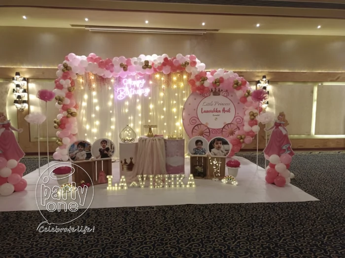 birthday Pink & White Princess Birthday Decor